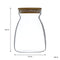 REGENT BOROSILICATE SHAPED GLASS JAR WITH BAMBOO LID, 1LT (115MM DIAX160MM)