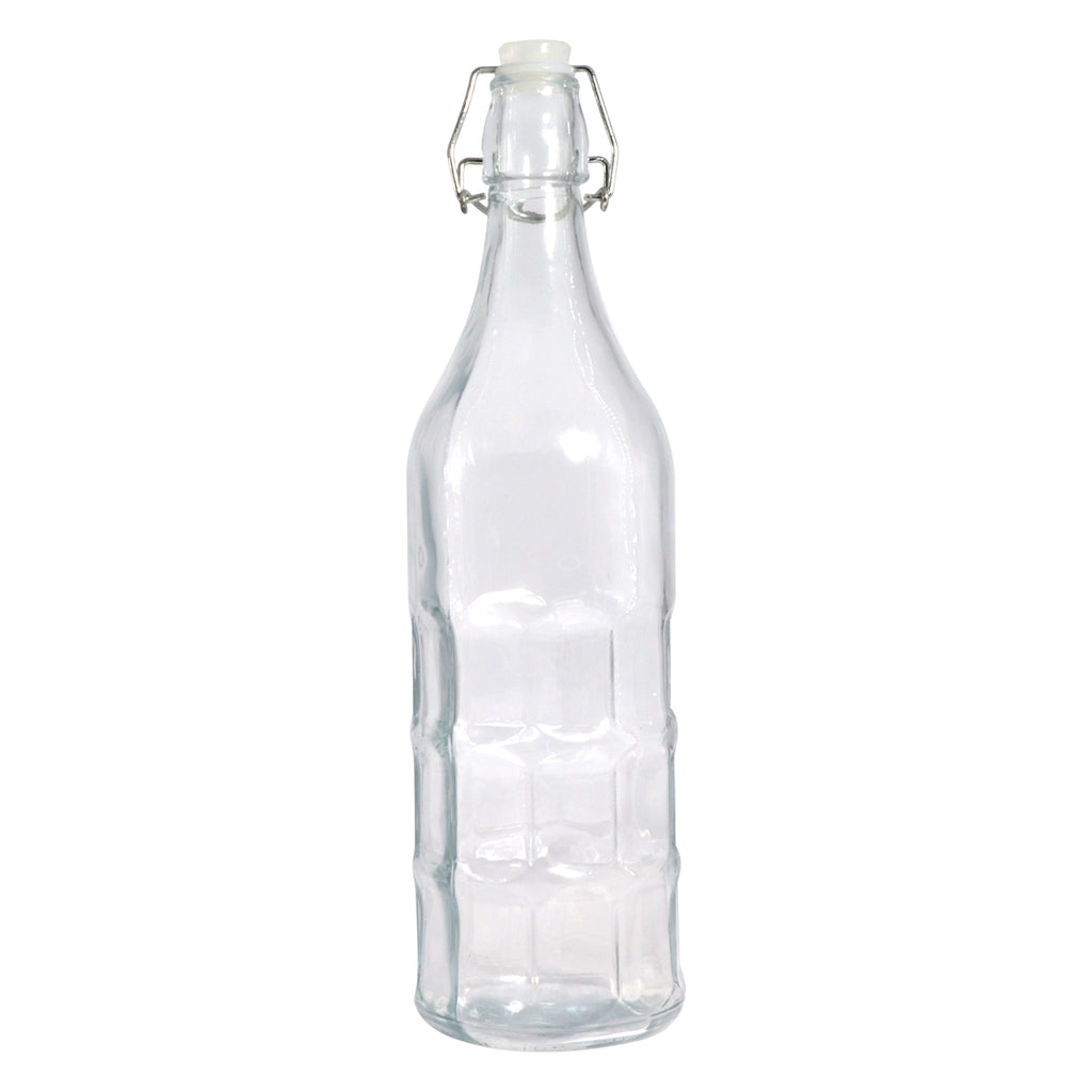 REGENT GLASS MORESCA BOTTLE WITH CLIP TOP LID, 1LT (85MM DIAX310MM)