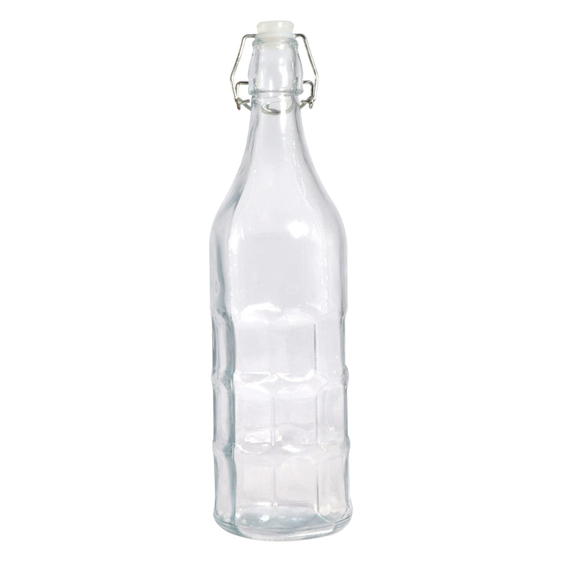 REGENT GLASS MORESCA BOTTLE WITH CLIP TOP LID, 1LT (85MM DIAX310MM)