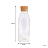 REGENT BOROSILICATE GLASS CARAFE WITH CORK STOPPER, 1LT (285X85MM DIA)