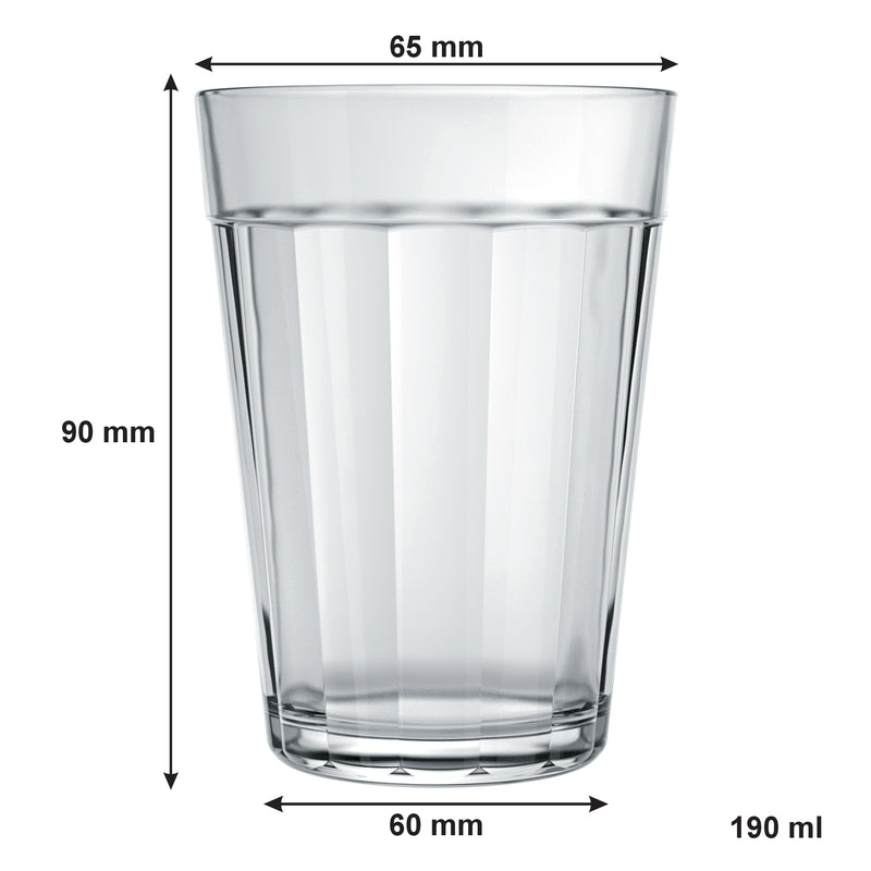 NADIR BAMBOO GLASS TUMBLER, (190ML)