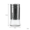 REGENT GLASS SALT & PEPPER SHAKERS WITH ST.STEEL COVERS 2 PIECE SET, 125ML (53MM DIAX110MM)