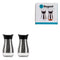 REGENT GLASS SALT & PEPPER SET WITH ST STEEL COVERS 2 PIECES, 125ML (110X55MMDIA)