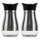 REGENT GLASS SALT & PEPPER SET WITH ST STEEL COVERS 2 PIECES, 125ML (55MMDIAX110MM)