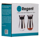 REGENT GLASS SALT & PEPPER SET WITH ST STEEL COVERS 2 PIECES, 125ML (55MMDIAX110MM)