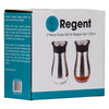 REGENT GLASS SALT & PEPPER SET WITH ST STEEL COVERS 2 PIECES, 125ML (55MMDIAX110MM)