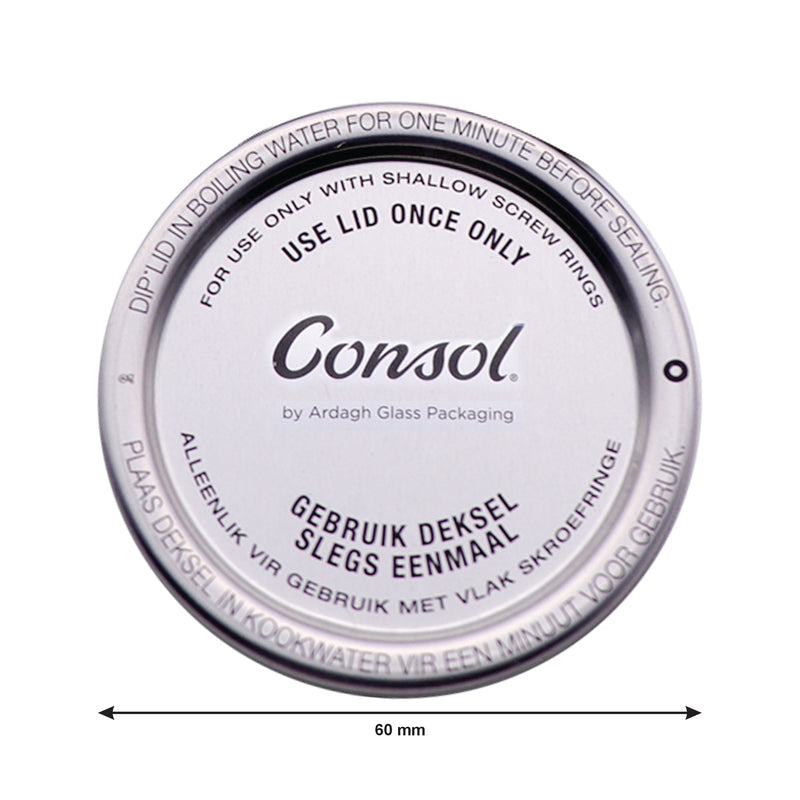 CONSOL PRESERVE JAR LID DOMES FOR 250ML JARS, 5 PIECES