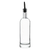 REGENT ROUND OIL/VINEGAR GLASS BOTTLE WITH HEAVY BASE AND POURER, 500ML (305/250X70MM DIA)