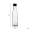 CONSOL SQUARE OIL & VINEGAR BOTTLE WITH BLACK LID, 250ML (203X48X48MM)