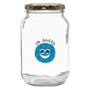 REGENT PRINTED GLASS STORAGE JAR - I AM BAKED, 1LT (172X100MM DIA)