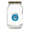 REGENT PRINTED GLASS STORAGE JAR - I AM BAKED, 1LT (172X100MM DIA)