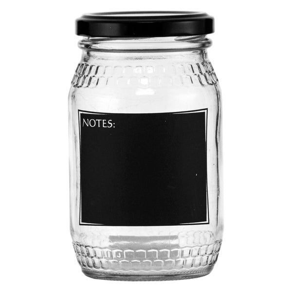 CONSOL HONEY JAR WITH BLACK NOTES, 352ML (120X73MM DIA)