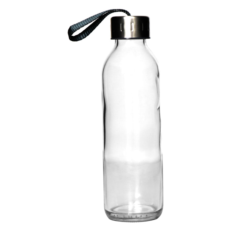 CONSOL SLIMLINE BOTTLE WITH STRAP LID GREY, 500ML (220X80MM DIA)