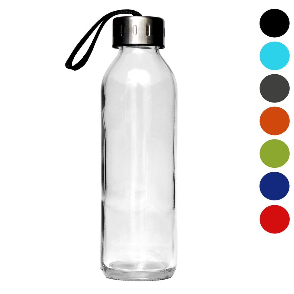 CONSOL SLIMLINE BOTTLE WITH STRAP LID GREY, 500ML (220X80MM DIA)