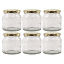 CONSOL SPREAD JAR WITH GOLD LID 6 PACK, 250ML (82X80MM DIA)