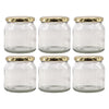 CONSOL SPREAD JAR WITH GOLD LID 6 PACK, 250ML (82X80MM DIA)