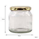 CONSOL SPREAD JAR WITH GOLD LID 6 PACK, 250ML (82X80MM DIA)