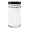 CONSOL SHEER JAR ROUND WITH BLACK LID 6 PACK, 125ML (100X53MM DIA)