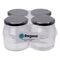 REGENT ROUND JAR WITH BLACK LID 4 PACK, 500ML (92MM DIA X 102MM)