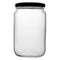 REGENT STRAIGHT SIDED JAR WITH BLACK LID 4 PACK, 720ML (85MM DIAX140MM)