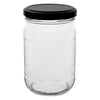 CONSOL FARRAGO JAR WITH BLACK LID 6 PACK, 250ML (107X67MM DIA)