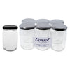 CONSOL FARRAGO JAR WITH BLACK LID 6 PACK, 250ML (107X67MM DIA)