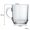 NADIR ASPEN STACKABLE GLASS MUG, (300ML)