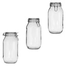 REGENT HERMETIC GLASS CANISTER WITH CLIP SEAL GLASS LID, 2LT (250X125MM DIA)