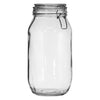 REGENT HERMETIC GLASS CANISTER WITH CLIP SEAL GLASS LID, 2LT (250X125MM DIA)