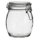 REGENT HERMETIC GLASS CANISTER WITH CLIP SEAL GLASS LID, 500ML (140X110MM DIA)