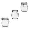 REGENT HERMETIC GLASS CANISTER WITH CLIP SEAL GLASS LID, 500ML (140X110MM DIA)