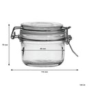 REGENT HERMETIC GLASS CANISTER WITH CLIP SEAL GLASS LID, 175ML (70X80MM DIA)