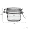 REGENT HERMETIC GLASS CANISTER WITH CLIP SEAL GLASS LID, 175ML (70X80MM DIA)