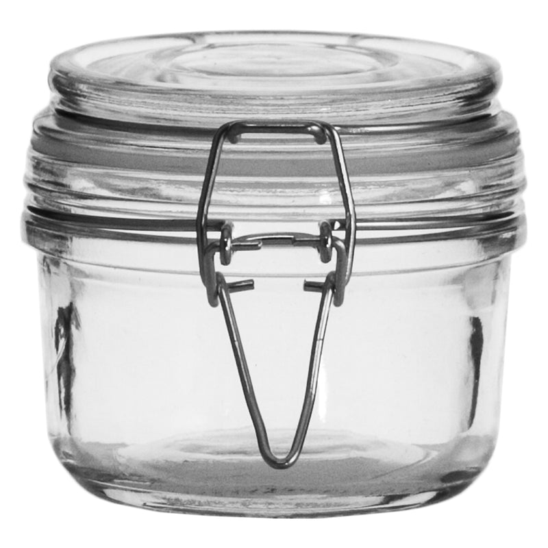 REGENT HERMETIC GLASS CANISTER WITH CLIP SEAL GLASS LID, 175ML (70X80MM DIA)