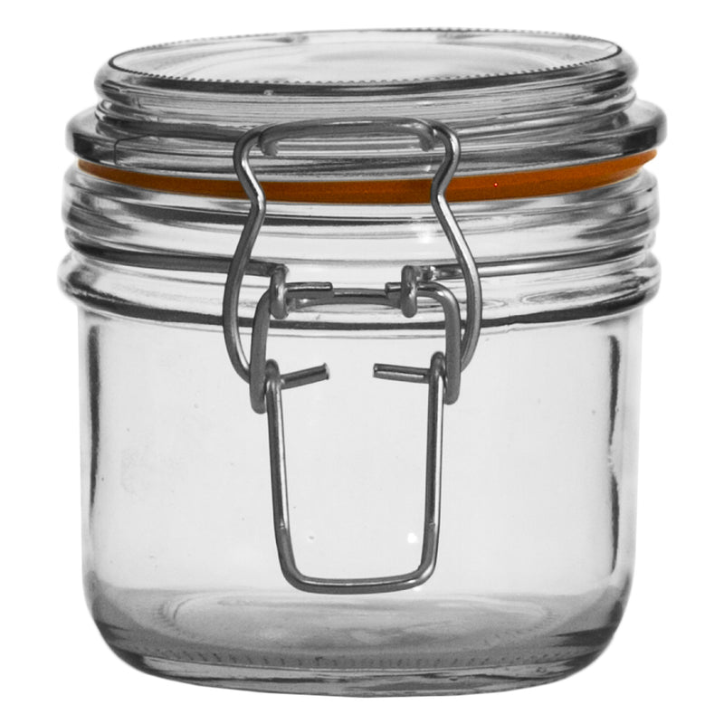 REGENT HERMETIC GLASS CANISTER WITH CLIP SEAL GLASS LID, 200ML (80X80MMDIA)