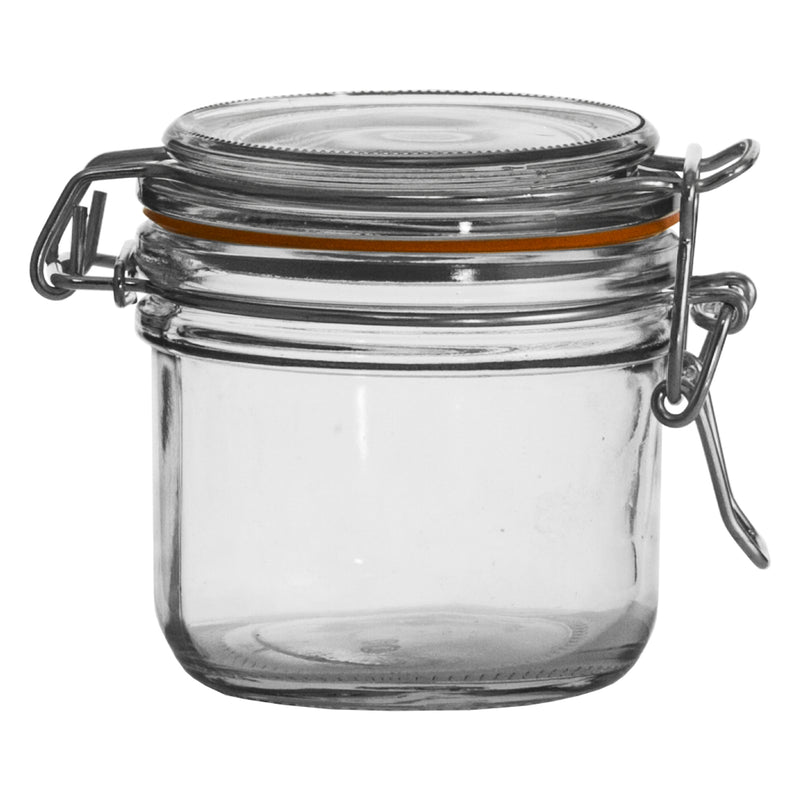 REGENT HERMETIC GLASS CANISTER WITH CLIP SEAL GLASS LID, 200ML (80X80MMDIA)