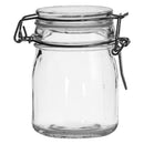 REGENT HERMETIC GLASS CANISTER WITH CLIP SEAL GLASS LID, 190ML (95X65MM DIA)