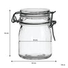 REGENT HERMETIC GLASS CANISTER WITH CLIP SEAL GLASS LID, 190ML (95X65MM DIA)