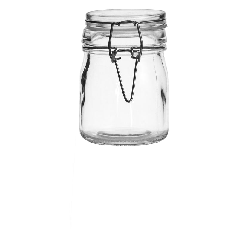 REGENT HERMETIC GLASS CANISTER WITH CLIP SEAL GLASS LID, 190ML (95X65MM DIA)