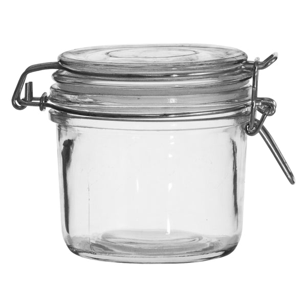 REGENT HERMETIC GLASS CANISTER WITH CLIP SEAL GLASS LID, 350ML (95X95MM DIA)