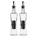 REGENT GLASS OIL/VINEGAR BOTTLE WITH NOTES & POURER, 400ML (67MM DIAX295MM)