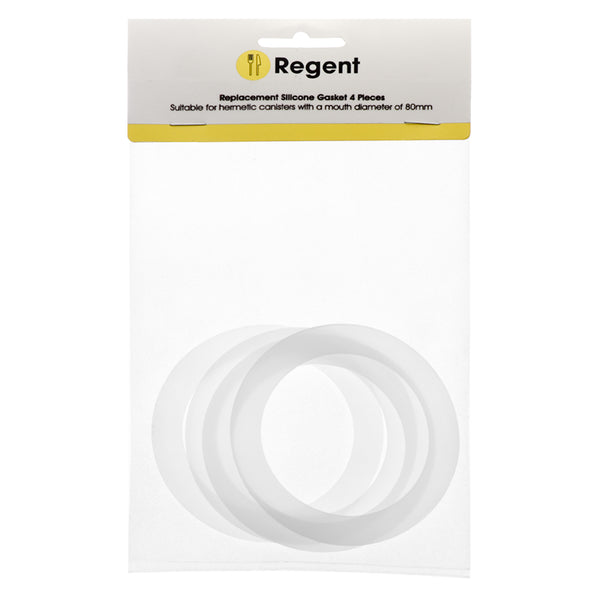 REGENT SILICONE REPLACEMENT GASKET 4 PEICES, (FITS 80MM DIA)