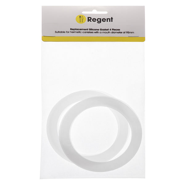 REGENT SILICONE REPLACEMENT GASKET 4 PIECES, (FITS 95MM DIA)