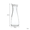 REGENT GLASS CARAFE WITH WHITE LID, 850ML (260X100MM DIA)