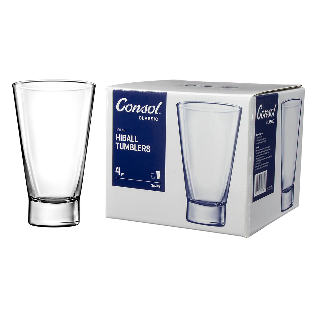 CONSOL SEVILLE HIBALL TUMBLER, 4 PACK (400ML)