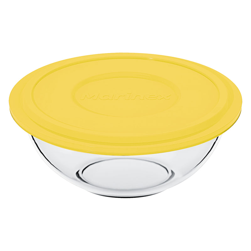 MARINEX MIXING BOWL WITH COLOURED PLASTIC LID, 500ML (60X155MM DIA)