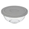 MARINEX GLASS MIXING BOWL WITH COLOURED PLASTIC LID, 1.5LT (94X210MM DIA)