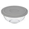 MARINEX GLASS MIXING BOWL WITH COLOURED PLASTIC LID, 1.5LT (94X210MM DIA)