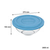 MARINEX MIXING BOWL WITH COLOURED PLASTIC LID, 3LT (102X270MM DIA)