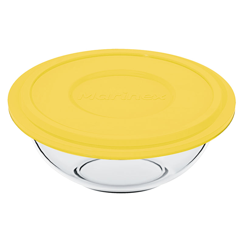 MARINEX MIXING BOWL WITH COLOURED PLASTIC LID, 3LT (102X270MM DIA)